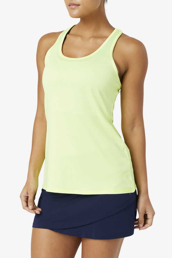 Yellow Women's FILA Pickleball Tank Top | USA-15304