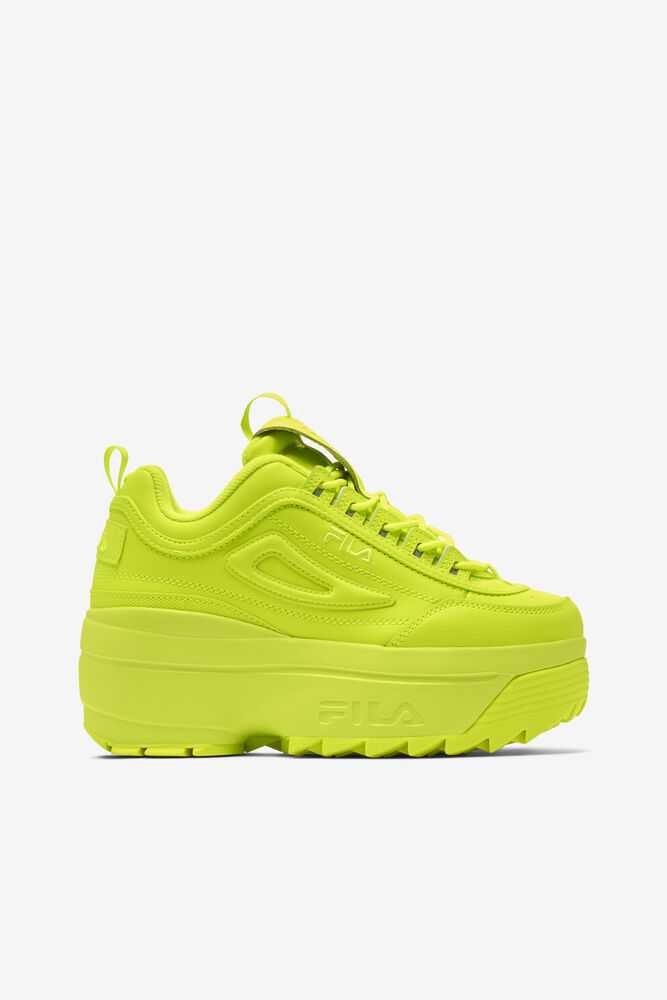 Yellow Yellow Women\'s FILA Disruptor 2 Wedge Sneakers | USA-15897