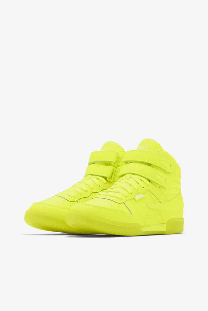 Yellow Yellow Women's FILA F-14 Sneakers | USA-15917